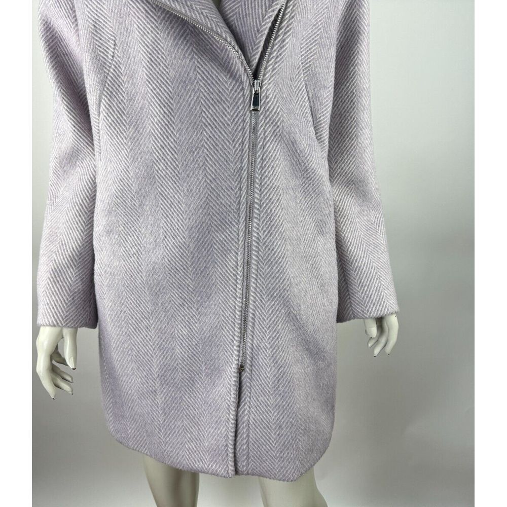 LOFT Lilac Wool Pea coat Women M NWT‎ $175 Long Sleeve Pockets Full Zip Jacket - Picture 13 of 16